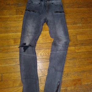 SUPERFINE OFF BLACK JEANS